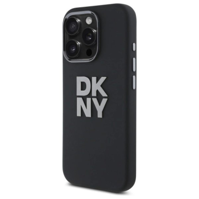 Dėklas DKNY Liquid Silicone Metal Logo iPhone 16 Pro  - Juodas 1