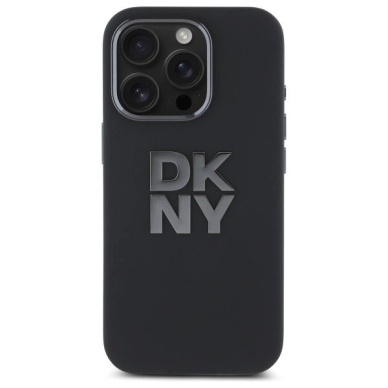 Dėklas DKNY Liquid Silicone Metal Logo iPhone 16 Pro  - Juodas 2