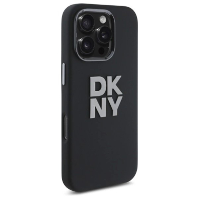 Dėklas DKNY Liquid Silicone Metal Logo iPhone 16 Pro  - Juodas 3