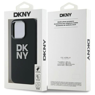 Dėklas DKNY Liquid Silicone Metal Logo iPhone 16 Pro  - Juodas 7