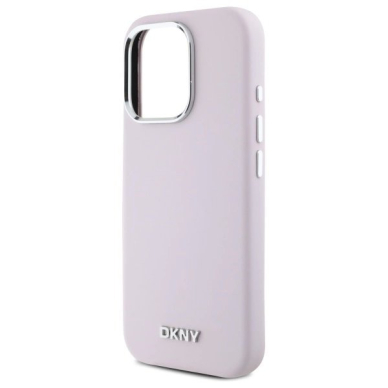 Dėklas DKNY Liquid Silicone Small Metal Logo MagSafe iPhone 16 Pro Max  - Rožinis 5