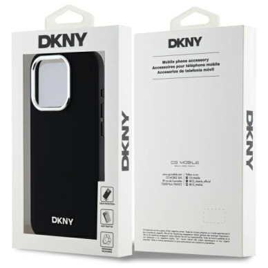 Dėklas DKNY Plain Logo MagSafe iPhone 15 Pro  - Juodas 7