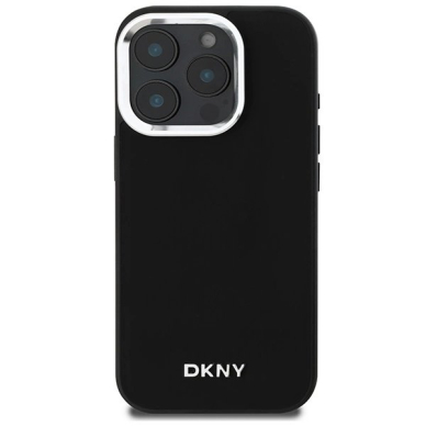 Dėklas DKNY Plain Silver Logo MagSafe iPhone 16 Pro  - Juodas 2