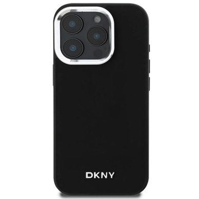 Dėklas DKNY Plain Silver Logo MagSafe iPhone 16 Pro Max  - Juodas 2