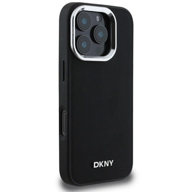 Dėklas DKNY Plain Silver Logo MagSafe iPhone 16 Pro Max  - Juodas 3