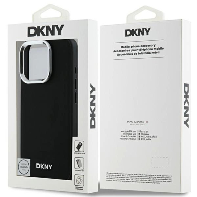 Dėklas DKNY Plain Silver Logo MagSafe iPhone 16 Pro Max  - Juodas 7