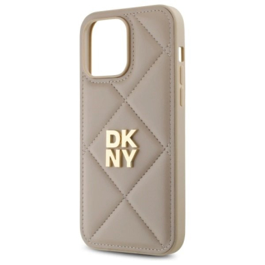 Dėklas DKNY Quilted Stack Logo iPhone 14 Pro  - Smėlinis 5