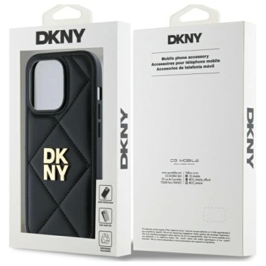 Dėklas DKNY Quilted Stack Logo iPhone 14 Pro  - Juodas 7