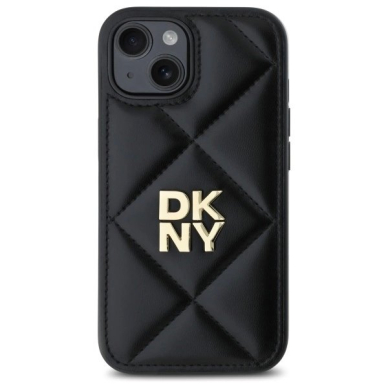 Dėklas DKNY Quilted Stack Logo iPhone 15  - Juodas 2