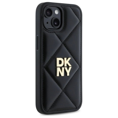 Dėklas DKNY Quilted Stack Logo iPhone 15  - Juodas 3