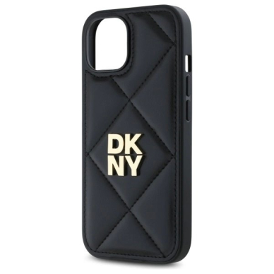 Dėklas DKNY Quilted Stack Logo iPhone 15  - Juodas 5