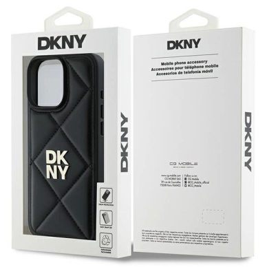 Dėklas DKNY Quilted Stack Logo iPhone 16 Pro Max  - Juodas 7