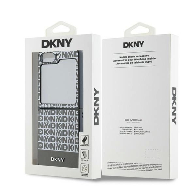 DKNY Repeat Pattern Bottom Stripe Dėklas Samsung Galaxy Z Flip 6 - Rudas 7