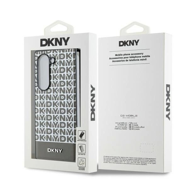 DKNY Repeat Pattern Bottom Stripe Dėklas Samsung Galaxy Z Fold 6 - Rudas 6