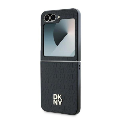 DKNY Repeat Pattern Stack Logo Dėklas Samsung Galaxy Z Flip6 - Juodas 5