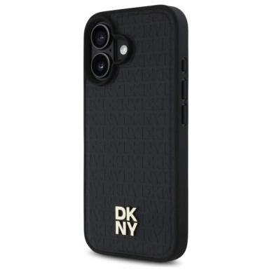 Dėklas DKNY Repeat Pattern Stack Logo MagSafe iPhone 16  - Juodas 1