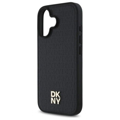 Dėklas DKNY Repeat Pattern Stack Logo MagSafe iPhone 16  - Juodas 5