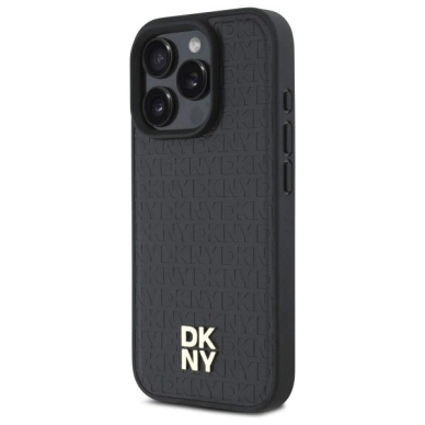 Dėklas DKNY Repeat Pattern Stack Logo MagSafe iPhone 16 Pro  - Juodas 1