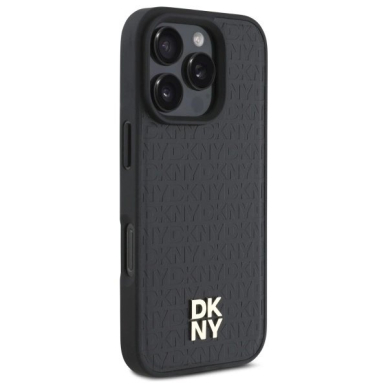 Dėklas DKNY Repeat Pattern Stack Logo MagSafe iPhone 16 Pro  - Juodas 3