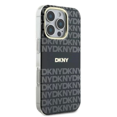 Dėklas DKNY Repeat Texture Pattern With Stripe  iPhone 16 Pro - Juodas 3