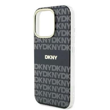 Dėklas DKNY Repeat Texture Pattern With Stripe  iPhone 16 Pro Max - Juodas 5