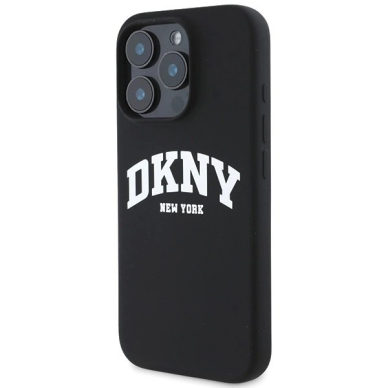 Dėklas DKNY Silicone White Printed Logo MagSafe  iPhone 16 Pro Max - Juodas 1