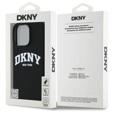 Dėklas DKNY Silicone White Printed Logo MagSafe  iPhone 16 Pro Max - Juodas 7