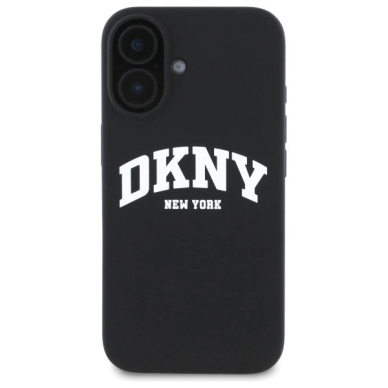 Dėklas DKNY Silicone White Printed Logo MagSafe iPhone 16  - Juodas 2