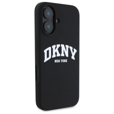 Dėklas DKNY Silicone White Printed Logo MagSafe iPhone 16  - Juodas 3