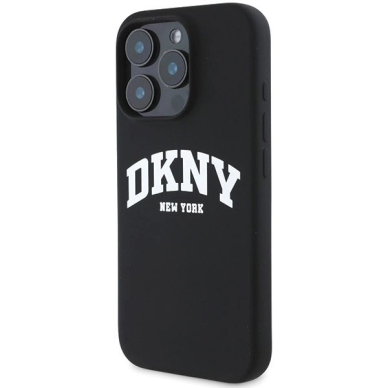 Dėklas DKNY Silicone White Printed Logo MagSafe iPhone 16 Pro  - Juodas 1