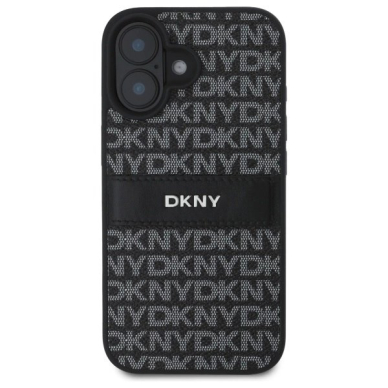 Dėklas DKNY Texture Pattern Tonal Stripe iPhone 16  - Juodas 2