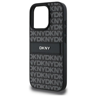 Dėklas DKNY Texture Pattern Tonal Stripe iPhone 16 Pro  - Juodas 5