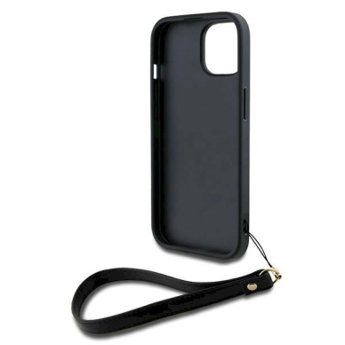 Dėklas DKNY Wrist Strap Stock Logo  iPhone 14 / 15 / 13 - Juodas 3