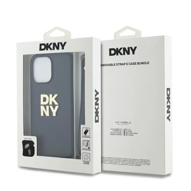 Dėklas DKNY Wrist Strap Stock Logo  iPhone 14 Pro Max - Juodas 6