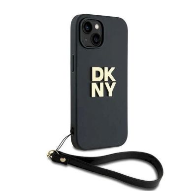 Dėklas DKNY Wrist Strap Stock Logo  iPhone 15 / 14 / 13 - Juodas 2