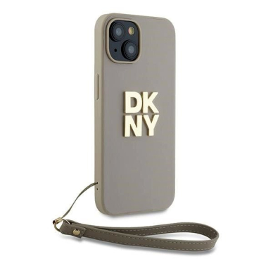 Dėklas DKNY Wrist Strap Stock Logo  iPhone 15 Plus - Smėlinis 2