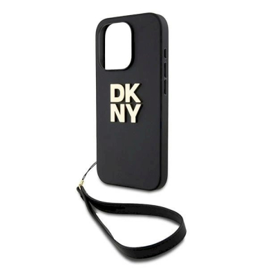 Dėklas DKNY Wrist Strap Stock Logo  iPhone 15 Pro - Juodas 3