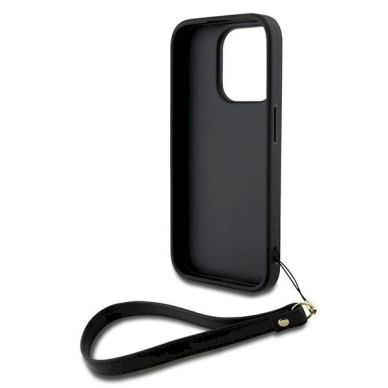 Dėklas DKNY Wrist Strap Stock Logo  iPhone 15 Pro - Juodas 4