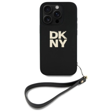 Dėklas DKNY Wrist Strap Stock Logo iPhone 16 Pro  - Juodas 1