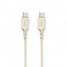 Dudao L7SCC USB-C - USB-C Kabelis 100W 1m - beige