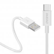 Akcija! USB Kabelis Dudao / USB Type C data charging kabelis 3A 1m baltas (L1T baltas)
