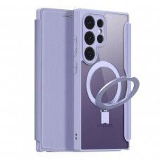 Akcija! Dėklas Dux Ducis Skin X Pro case with flap and magnetic ring for Samsung S24 Ultra - Violetinis