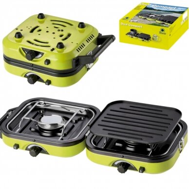 DUAL COMPACT + GRILL double camping stove