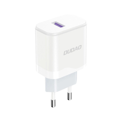 Dudao A20EU USB-A 18W network Įkroviklis  - baltas + USB-A - Lightning Kabelis 1