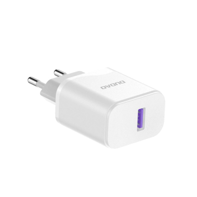 Dudao A20EU USB-A 18W network Įkroviklis  - baltas + USB-A - USB-C Kabelis 2