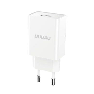 Dudao A4EU USB-A 2.1A wall Įkroviklis  - baltas + USB-A - Lightning Kabelis 1