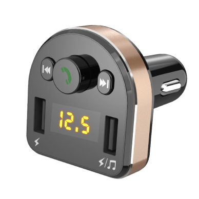 AKCIJA! FM Moduliatorius Dudao Bluetooth FM Transmitter MP3 Car Charger 2x USB 3.1 A juodas  1