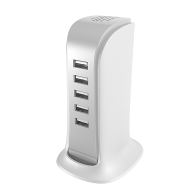 Dudao charger 5x USB with built-in power cable EU white (A5EU) 1