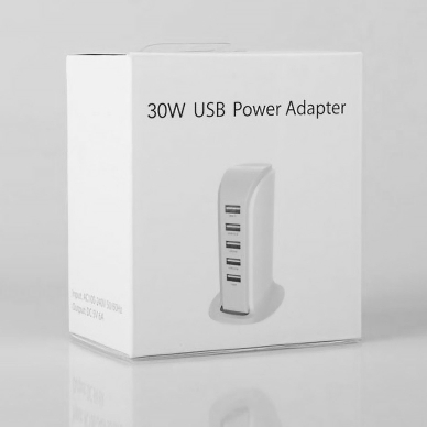 Dudao charger 5x USB with built-in power cable EU white (A5EU) 8