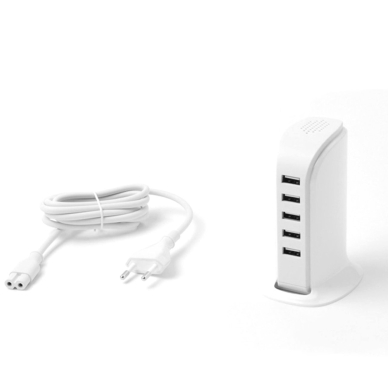 Dudao charger 5x USB with built-in power cable EU white (A5EU) 3